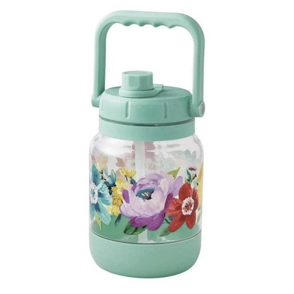 New PIONEER WOMAN SWEET ROMANCE TRITAN WATER JUG 2.8l 95oz .74gal Floral Cottage